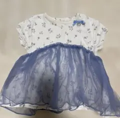 mamaraku 半袖 トップス 90 花柄 ブルー