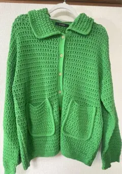 w closet 緑色 カーディガン