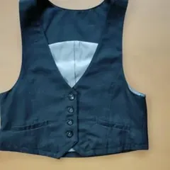 黒いVネックベスト