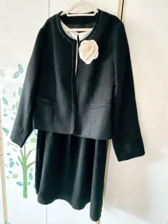 【最終値下げ】卒業式入学式　ブラックジャケットとワンピースセット 40