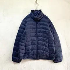 UNIQLO/ダウンジャケット/XL/レディース 定番 薄手 ネイビー