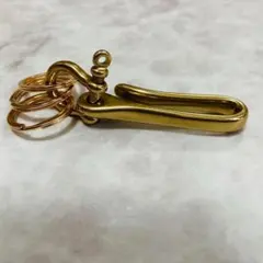 真鍮 カラビナ ３連　キーリング キーフック　ヴィンテージ 　アメカジ