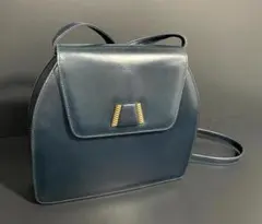 極美品】オールドフェラガモ フラップショルダーバッグ 本革 P21 9506 