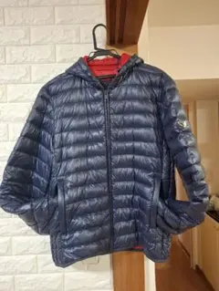 PRADA フード付きダウンジャケット ネイビー