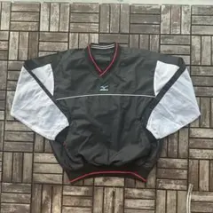 【希少デザイン】MIZUNO ミズノ Vネック プルオーバー M 黒×白×赤