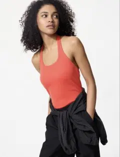 【新品未使用】2枚組エアリズムコットンオープンバックホルターブラトップ Mサイズ