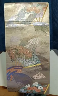 3721鶴と扇の袋帯 フォーマル - メルカリ