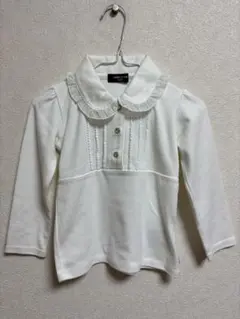 【COMME CA ISM】ホワイト 長袖シャツ 100A