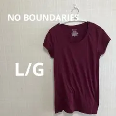 NO BOUNDARIES バーガンディ 半袖Tシャツ 【L/G】