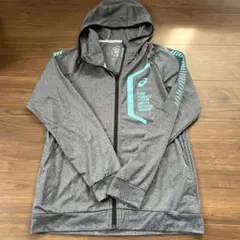 asics D2 フード付きジャケット L グレー