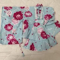 瑠璃雛菊 浴衣ドレス セパレート 5-6才用