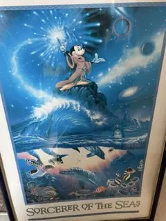 【未開封】/ディズニー/ソーサラー オブ ザ シーズ/ラッセン/ミッキーマウス ラッセン ディズニー アートポスター「ミッキーマウス