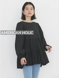 k0741 AMERICAN HOLIC ティアードボリュームスリーブチュニック