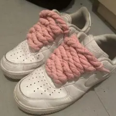 NIKE AIR FORCE 1 ホワイト ピンク ロープシューレースのサムネイル