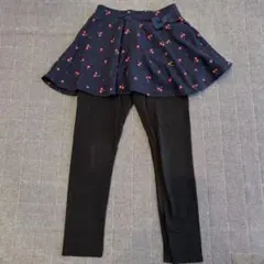 CRAF スカッツ スカート付きレギンス 120 さくらんぼ ネイビー 120