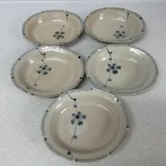 u*6様 花模様の陶器皿 5枚セット　和食器
