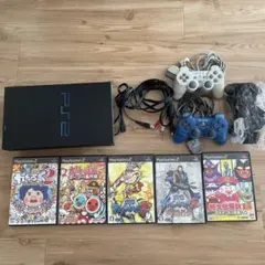 PS2 本体セット ソフト5本 コントローラー複数 すぐ遊べる 動作確認済