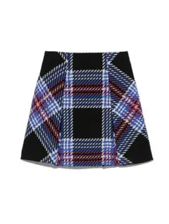 ロービングチェックミニスカート　SNIDEL スナイデル　新品　BLU