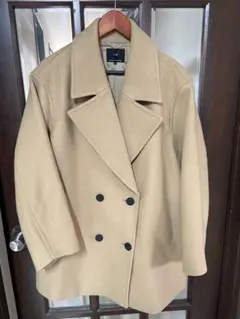 23区　ソフトメルトン Pコート キャメル 46 大きいサイズ