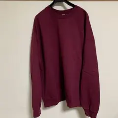 クルーネック トレーナー　ワイン