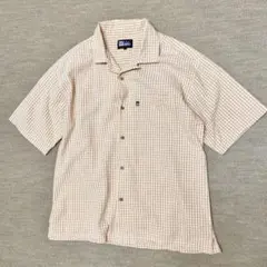 90's First Down シアサッカー チェックシャツ L