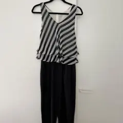 murua ムルーア　サロペット　オールインワン　ストライプ柄