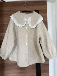 ベージュ ボアジャケット M サイズ