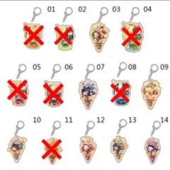 鬼滅の刃　キーホルダー パフェデザイン　7種セット　善逸　ねずこ　炭次郎