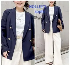 新品 NOLLEY'S ノーリーズ ウォッシャブルスラブオックスダブルジャケット