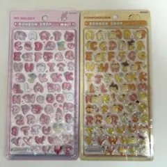 【正規品】ポムポムプリン マイメロ moji ボンボンドロップシール