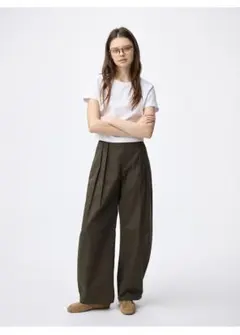 チノタックバレルパンツQ ダークブラウン