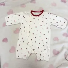 さくらんぼ柄 ロンパース カバーオール 60cm