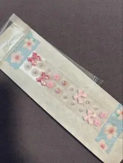 【灰紫】耳ツボジュエリー☆ガーリーピンク系☆リボン&花