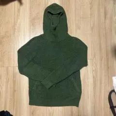 ミリタリー フード付きニット