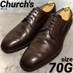 【美品！】チャーチ ストラットン プレーントゥ ダークブラウン 70G 革靴のサムネイル