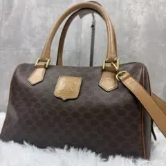 CELINE ミニボストンバッグ2way マカダム柄トリオンフ ハンド セリーヌ