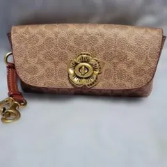 COACH 眼鏡ケース バッグ チャーム シグネチャー【極美品】大幅お値下げ