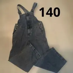 美品 GU キッズ デニムオーバーオール 140