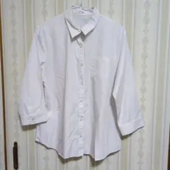 Honeys　Lサイズ　白ストライプ長袖シャツ