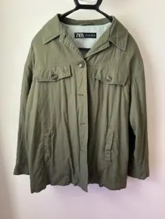 ZARA ミリタリージャケット M オリーブグリーン