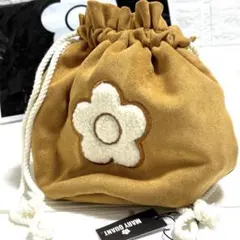 【新品❗️MARY QUANT 】マリクワ 激レアポーチ 巾着ポーチスエード調