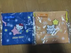 サンリオ当りくじ　巾着　ハローキティ　はなまるおばけ