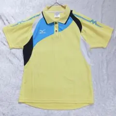ミズノ ポロシャツ 半袖 黄 青 黒 バドミントン ユニフォーム ウエア L