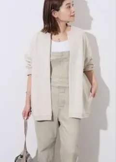 JOURNAL STANDARD スウェットオーバーカーディガン　ベージュ