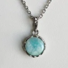 ラリマーペンダントトップ[F2hHt]ドミニカ産　シルバー925