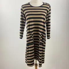 訳あり homegrown チュニック ワンピース コットン ボーダー柄 日本製