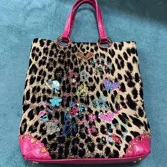 ルミー橋本 フクロウ柄 ビーズバッグ ハンドバッグ プラスチック