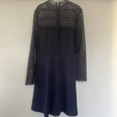 ZARA WOMAN ネイビー レース ワンピース S
