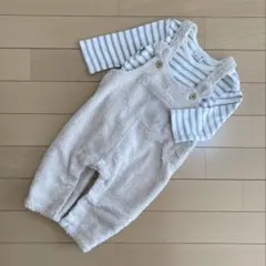 petit main プティマイン クマ　オーバーオール　80