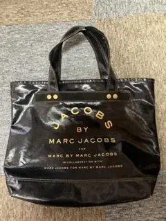 MARC JACOBS ロゴ入り ブラックトートバッグ